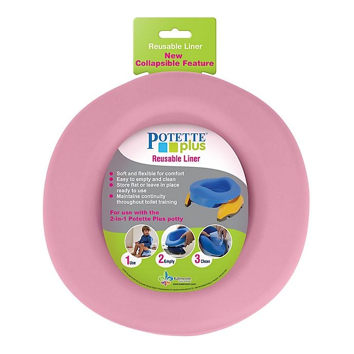 slide 3 of 7, Potette Plus Reusable Liner - Pink, 1 ct