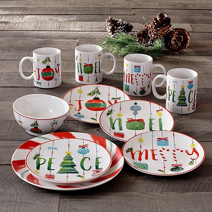 slide 2 of 2, American Atelier Ornaments Dinnerware Set, 16 ct