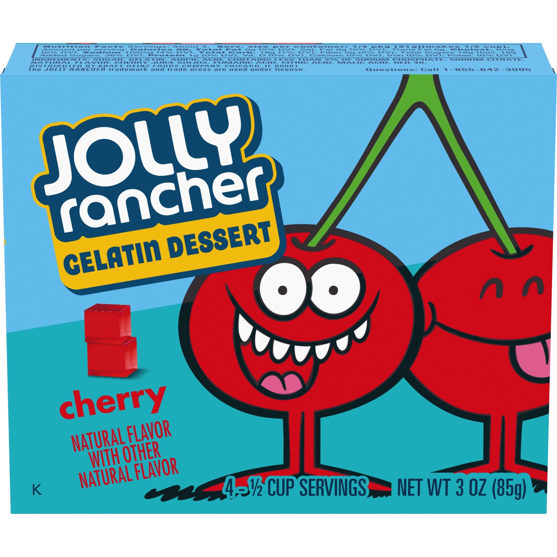 slide 1 of 10, Jolly Rancher Cherry Gelatin, 3 oz