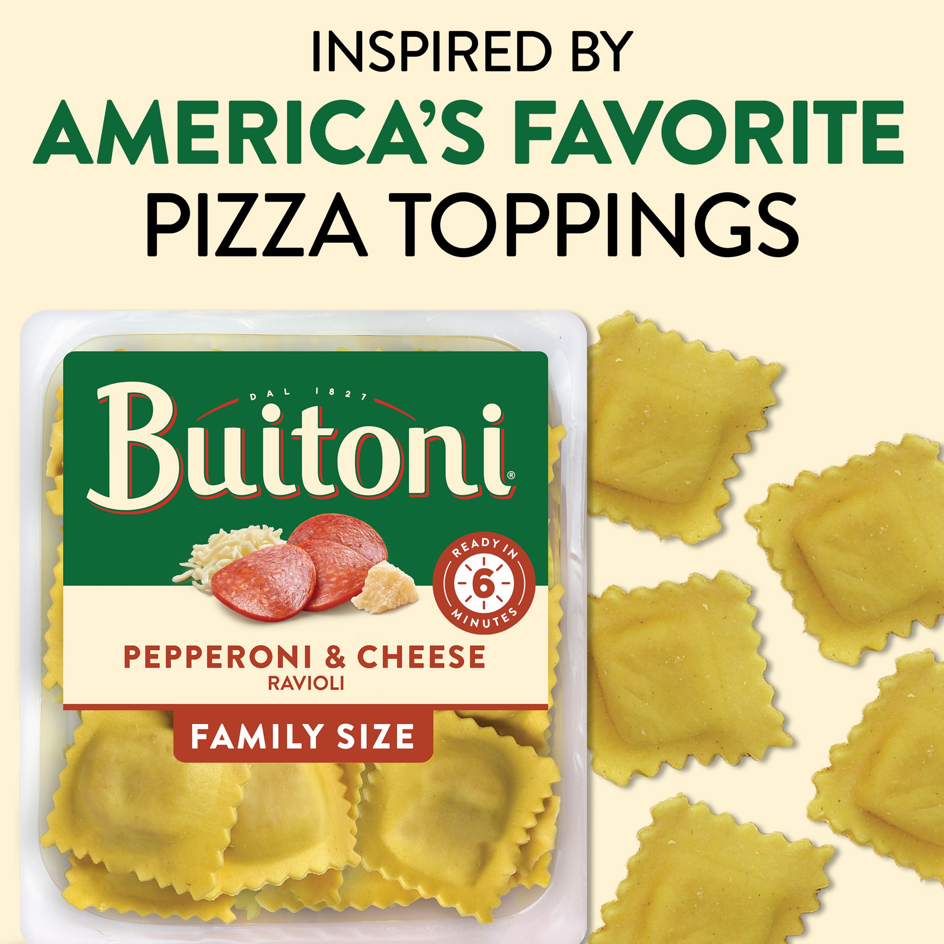 slide 4 of 7, Buitoni Pepperoni and Cheese Ravioli, Refrigerated Pasta, 20 oz