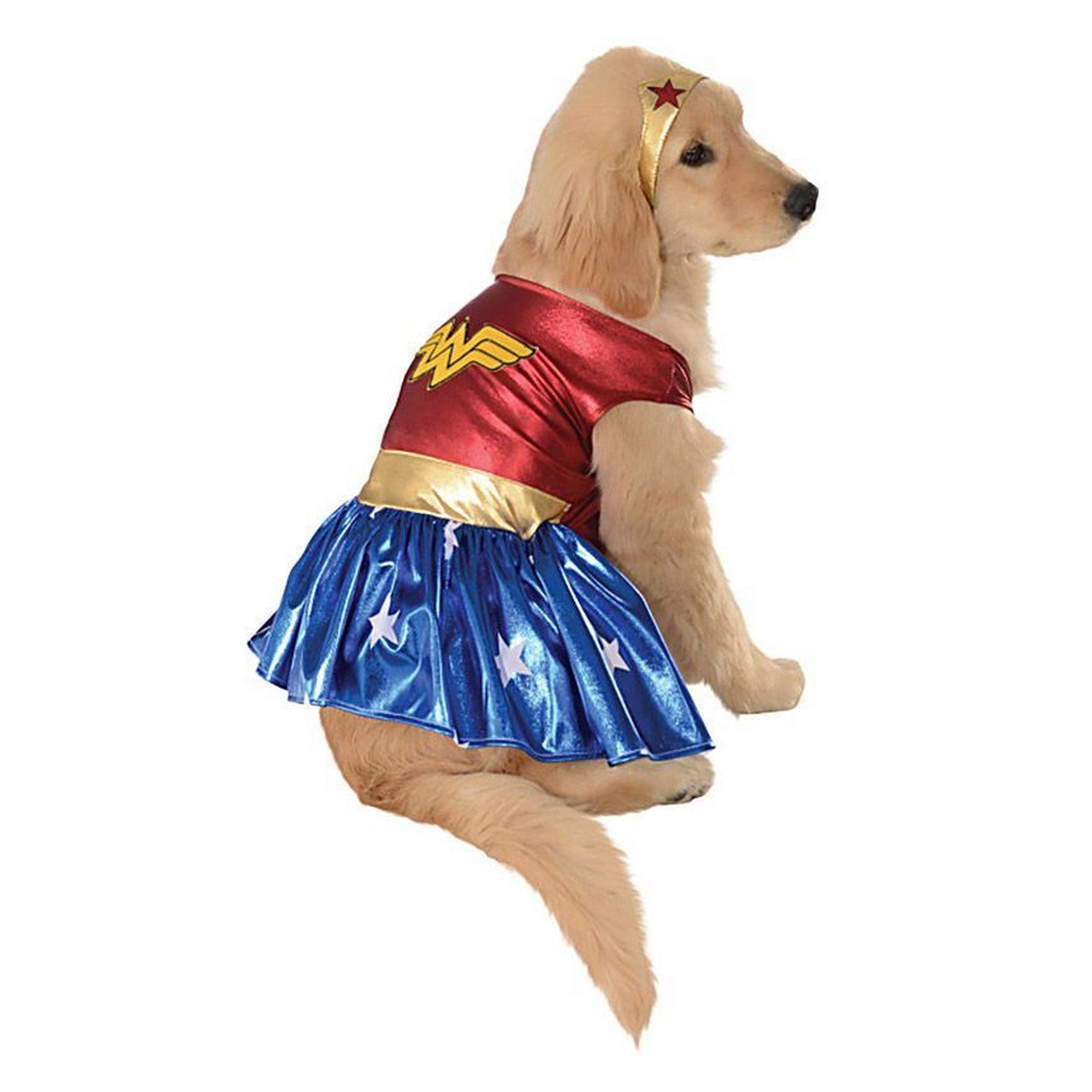 slide 1 of 1, Rubies Costumes Rubie's Pet Shop Halloween Wonder Woman Deluxe Dog & Cat Costume, LG