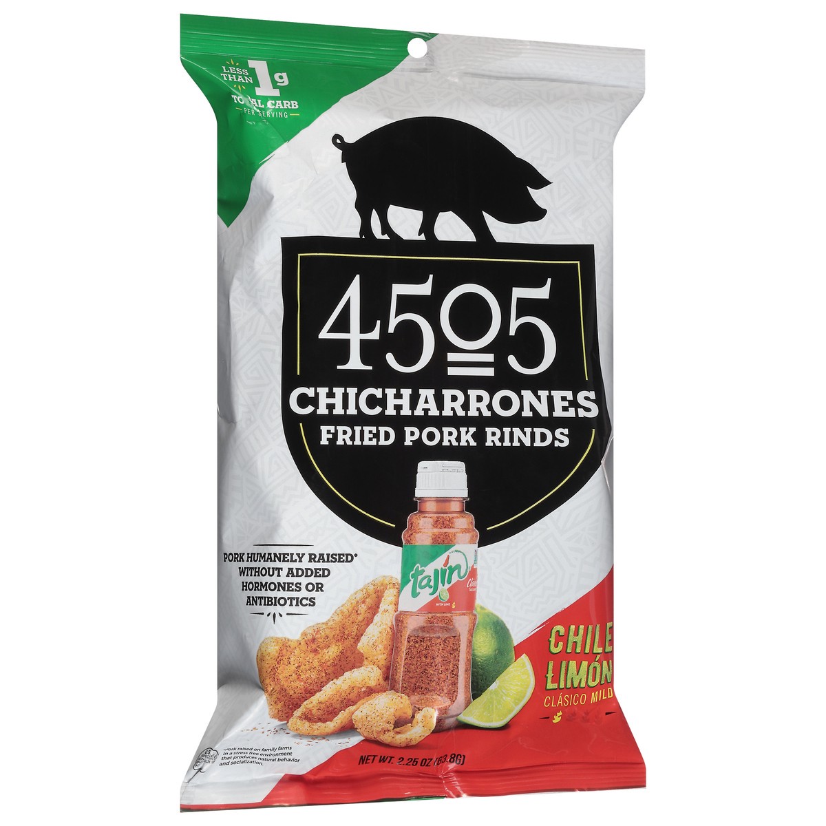 slide 9 of 9, 4505 Meats Tajin Chili Limon Chicharrones Fried Pork Rinds, 2.25 oz