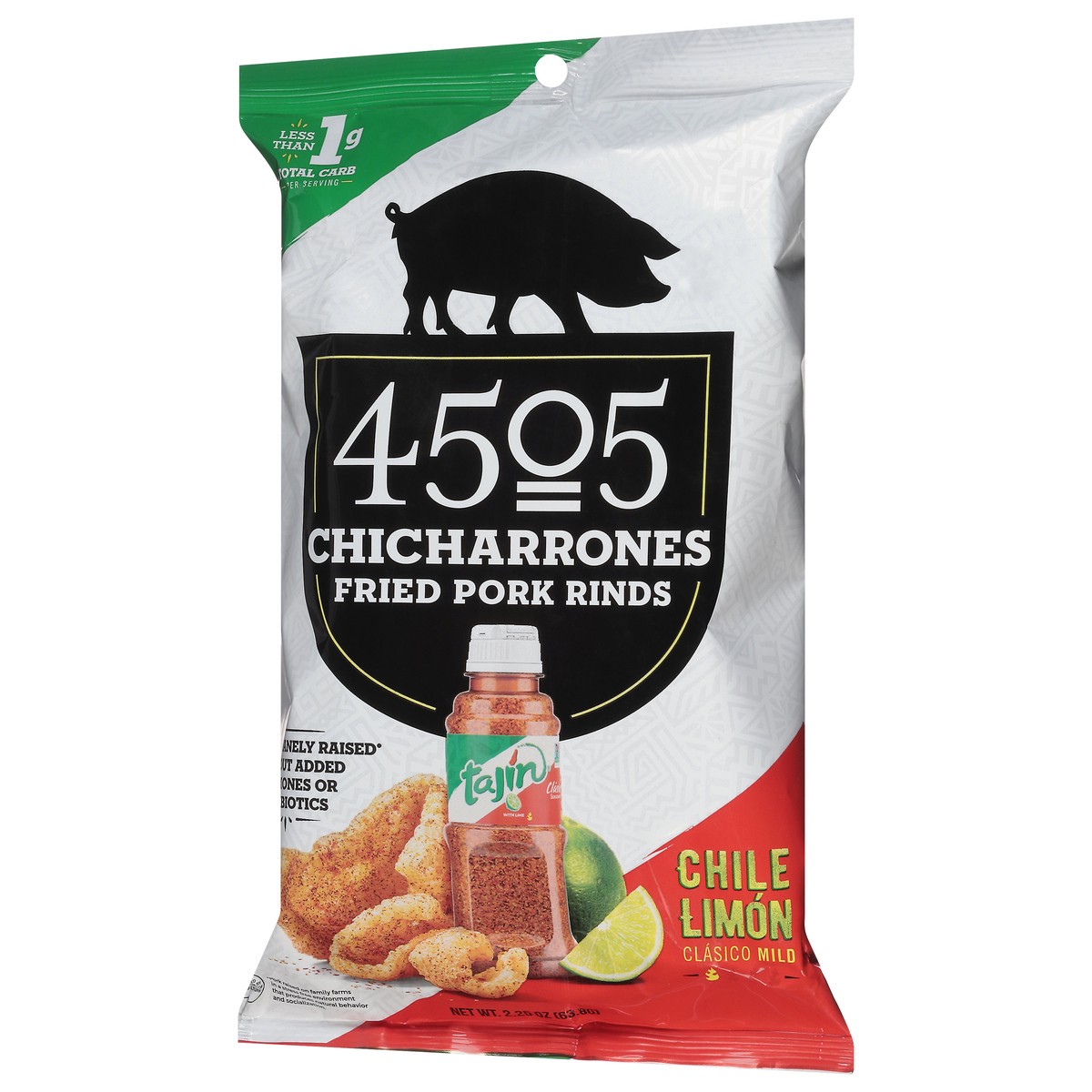 slide 5 of 9, 4505 Meats Tajin Chili Limon Chicharrones Fried Pork Rinds, 2.25 oz