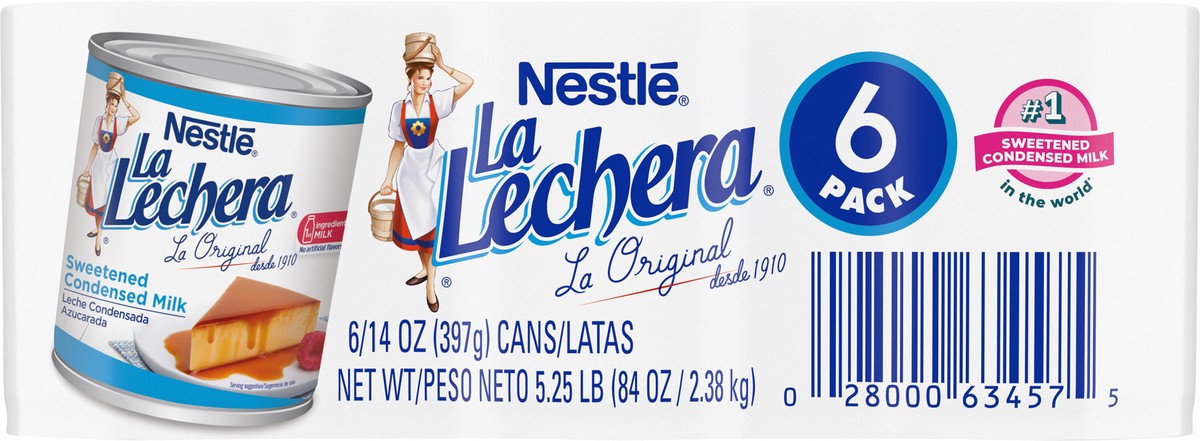 slide 3 of 9, La Lechera Nestle La Lechera Sweetened Condensed Milk Cans, 6 ct