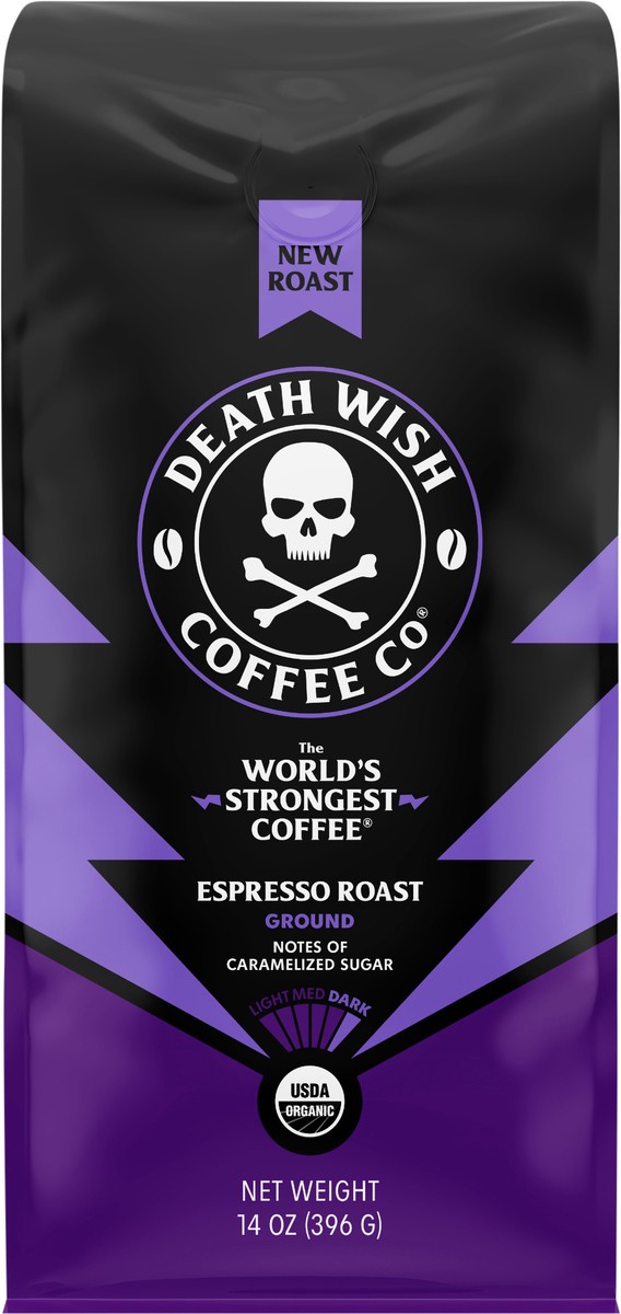 slide 3 of 10, Death Wish Coffee Co. Death Wish Coffee - Espresso Roast - Ground, 14 oz