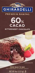 Ghirardelli 60% Cacao Premium Bittersweet Chocolate Baking Bar 4 oz