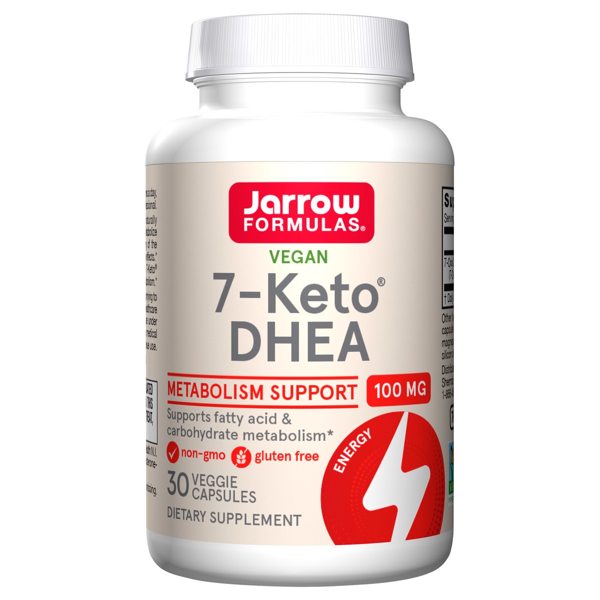 slide 1 of 1, Jarrow Formulas 7-Keto DHEA 100 mg - Naturally-Occurring Metabolite - Dietary Supplement Supports Overall Health, Helps Promote Healthy Aging - 30 Veggie Capsules (PACKAGING MAY VARY), 30 ct