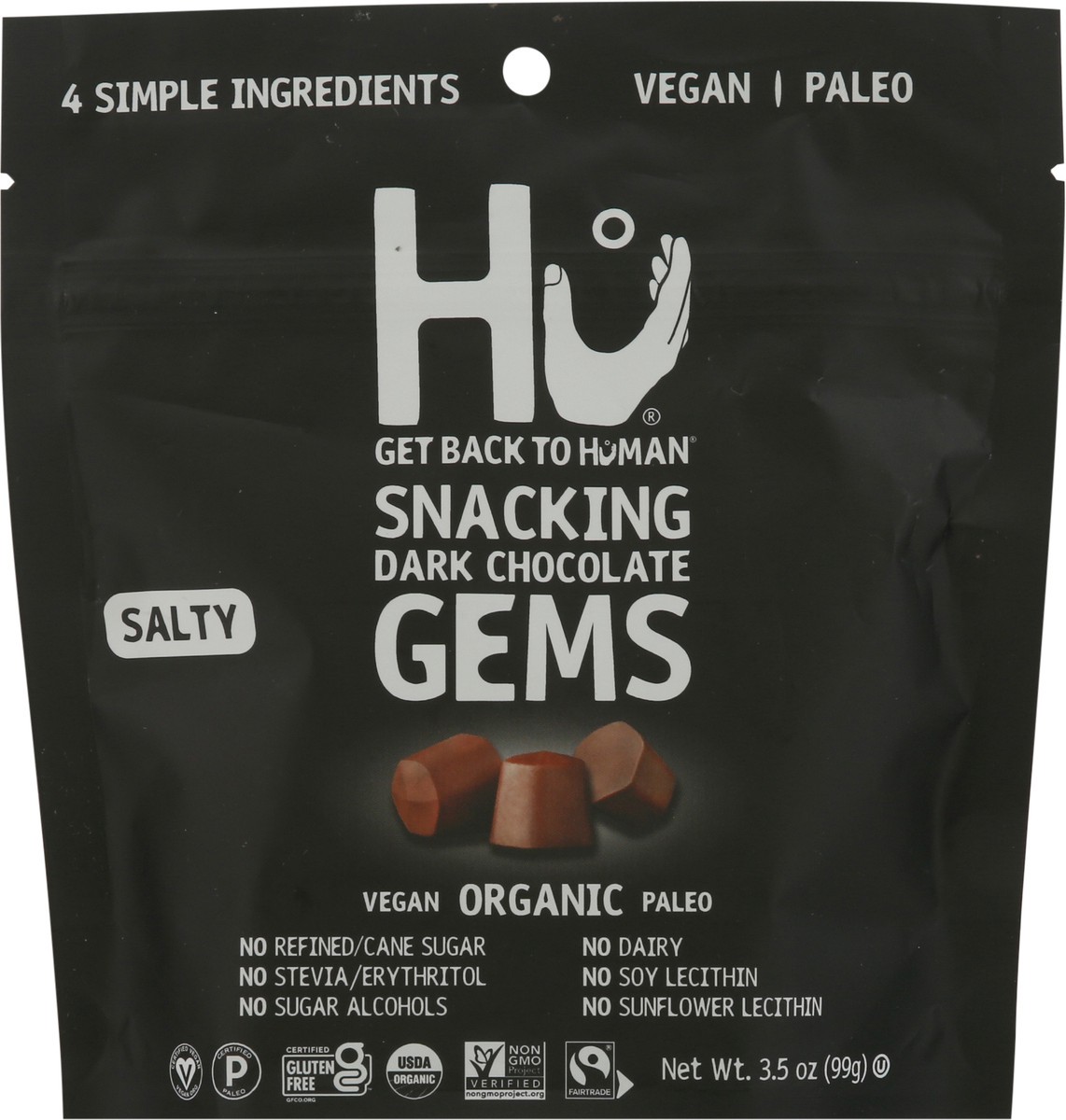slide 6 of 9, Hu Kitchen Hu Salty Dark Chocolate Snacking Gems - 3.5oz,