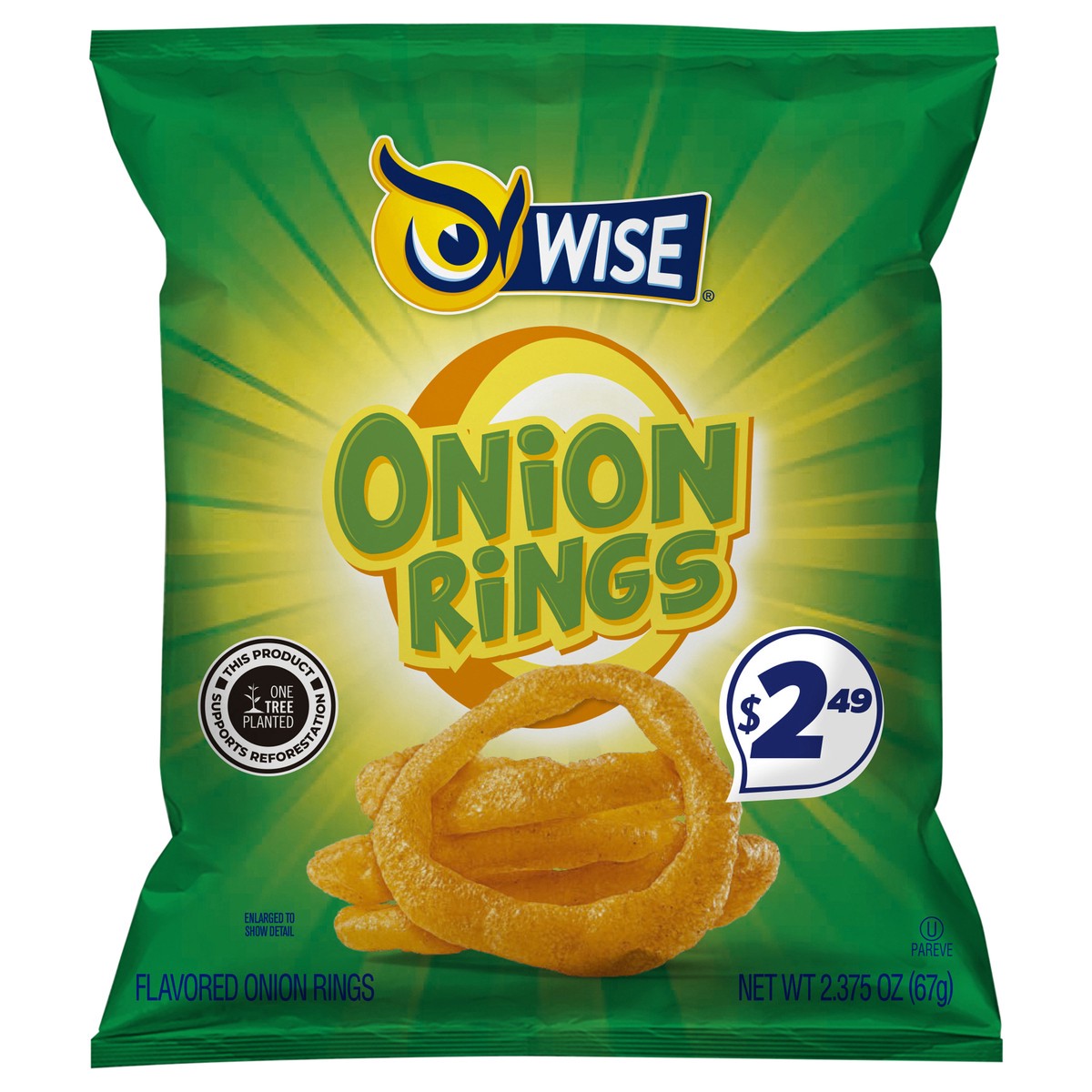 slide 1 of 3, WISE Onion Rings 2.375 OZ, 2.75 oz