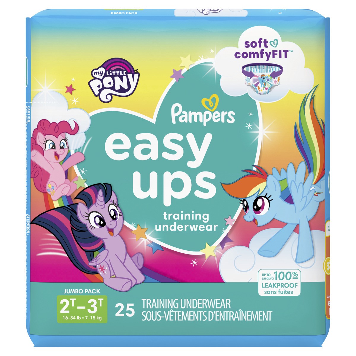 slide 1 of 4, Pampers Easy Ups Training Underwear Jumbo Pack 25 ea, 25 ct