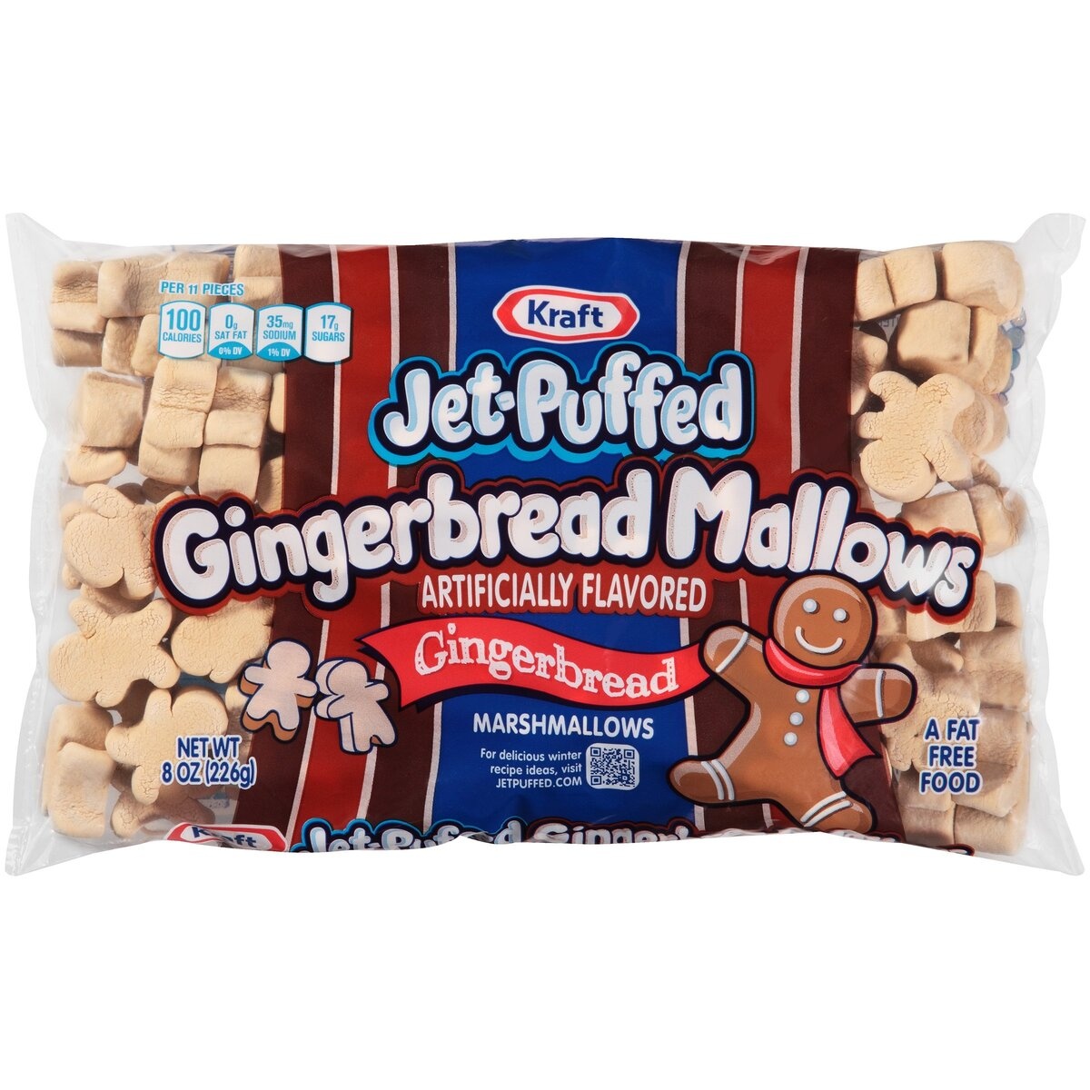 slide 1 of 6, Kraft Jet Puffed Gingerbread Mallows, 8 oz