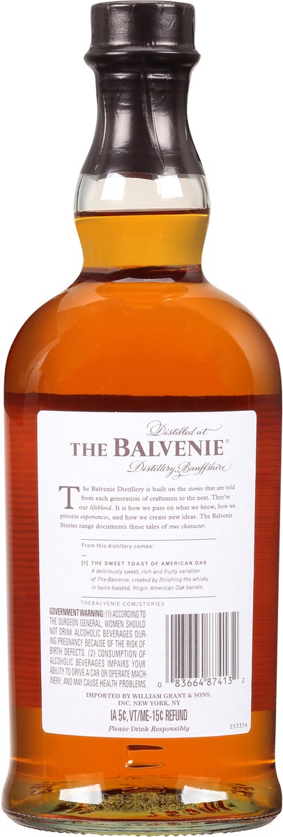 slide 7 of 9, The Balvenie Single Malt Scotch Whisky 750 ml, 750 ml