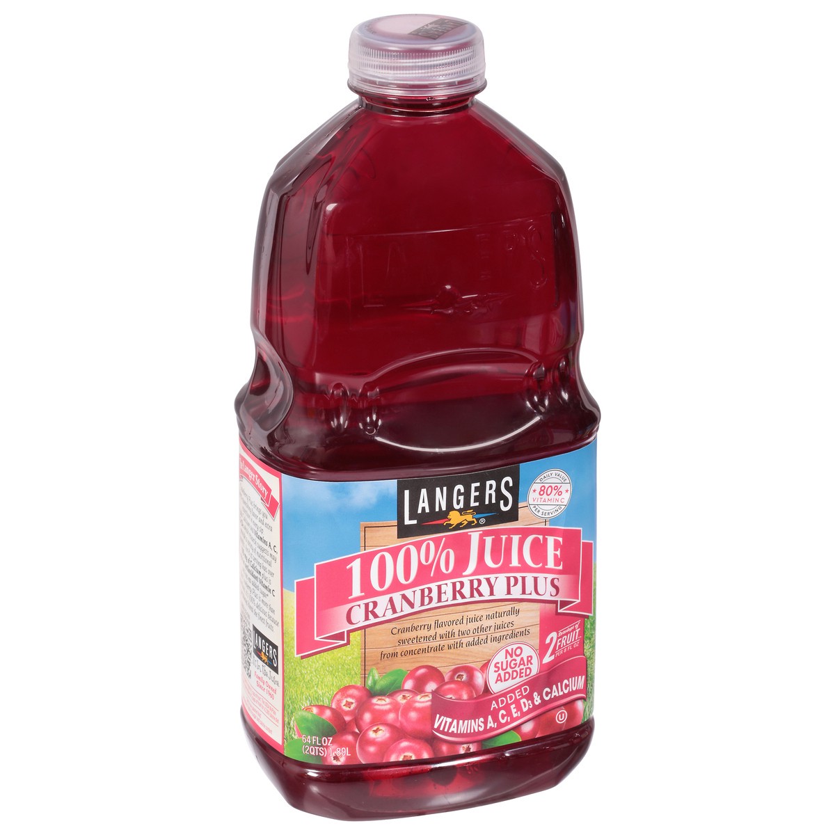 slide 9 of 12, Langers Cranberry Plus 100% Juice 64 fl oz, 64 fl oz