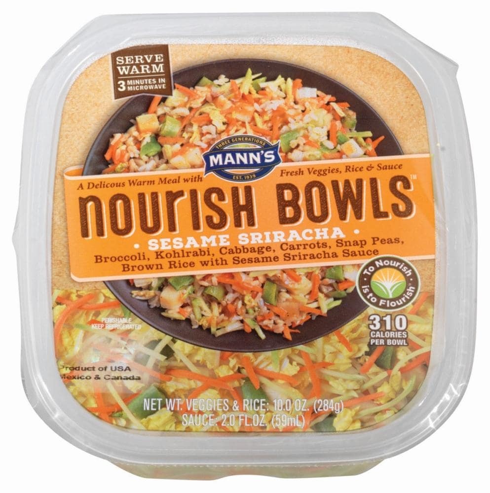 slide 1 of 4, Mann's Nourish Bowls Sesame Sriracha, 12 oz