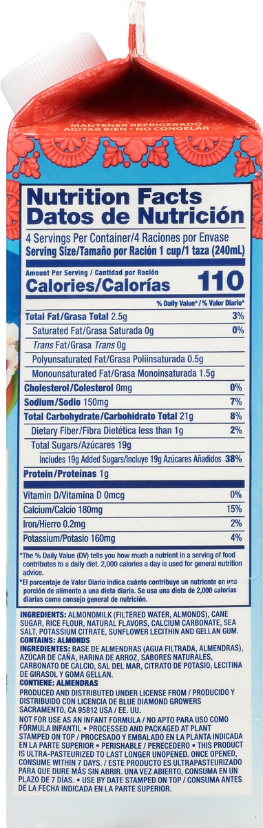 slide 11 of 13, Almond Breeze Blue Diamond Almond Breeze Horchata Almondmilk 1 qt. Carton, 946 ml