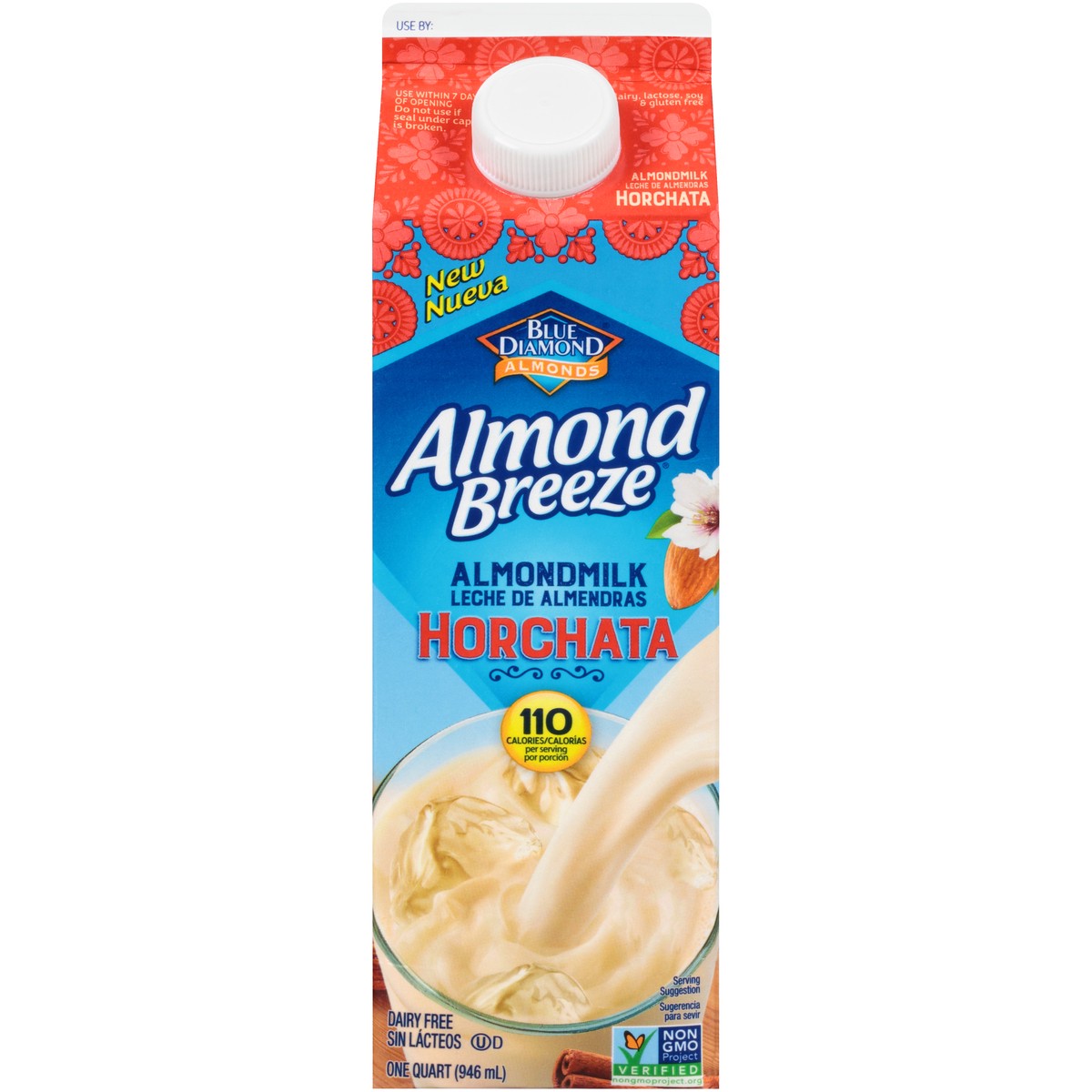 slide 1 of 13, Almond Breeze Blue Diamond Almond Breeze Horchata Almondmilk 1 qt. Carton, 946 ml