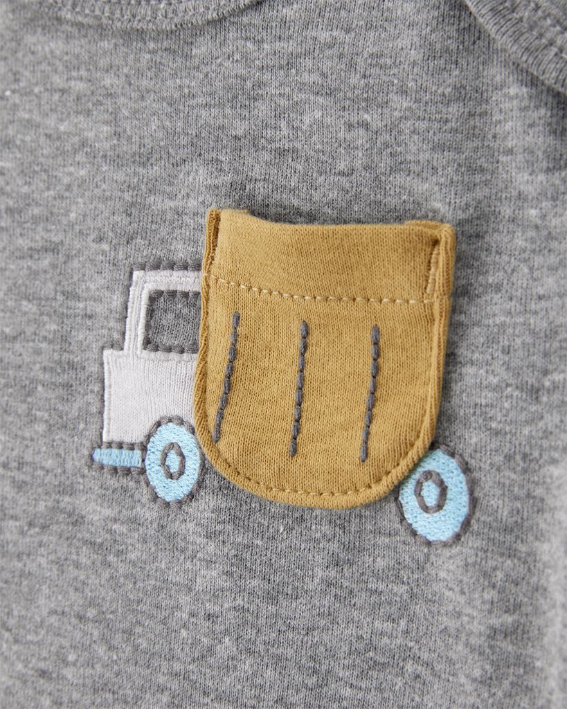 slide 3 of 8, Carter's Carters 5-Pack Construction Short-Sleeve Cotton Bodysuits Multi 6M, 1 ct