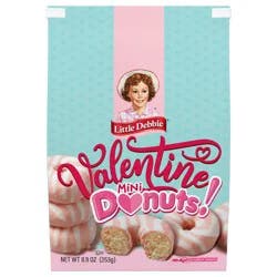 Snack Cakes, Little Debbie Family Pack Valentine Mini Donuts (bagged)