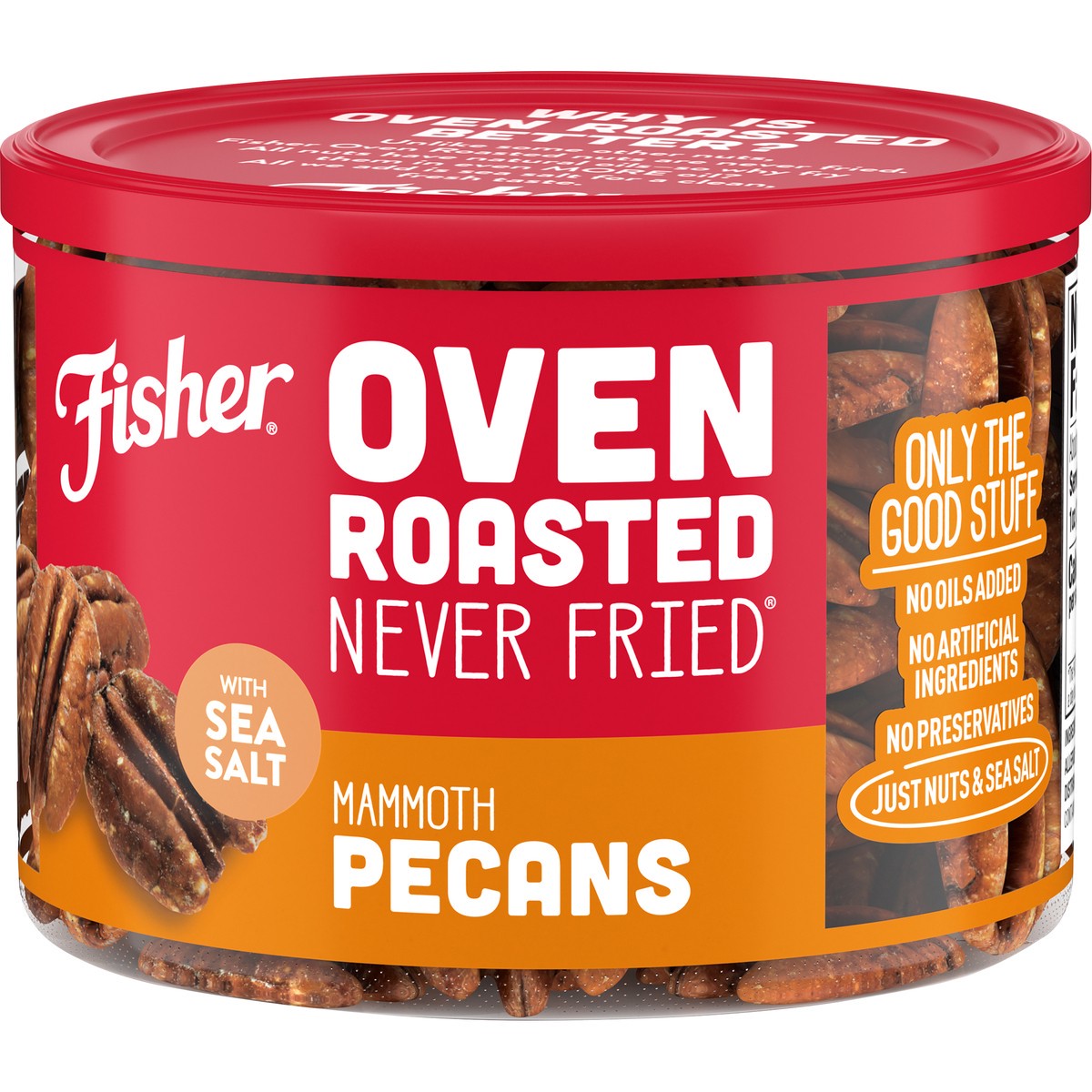 slide 3 of 9, FISHER SNACK Pecans, 6.5 oz