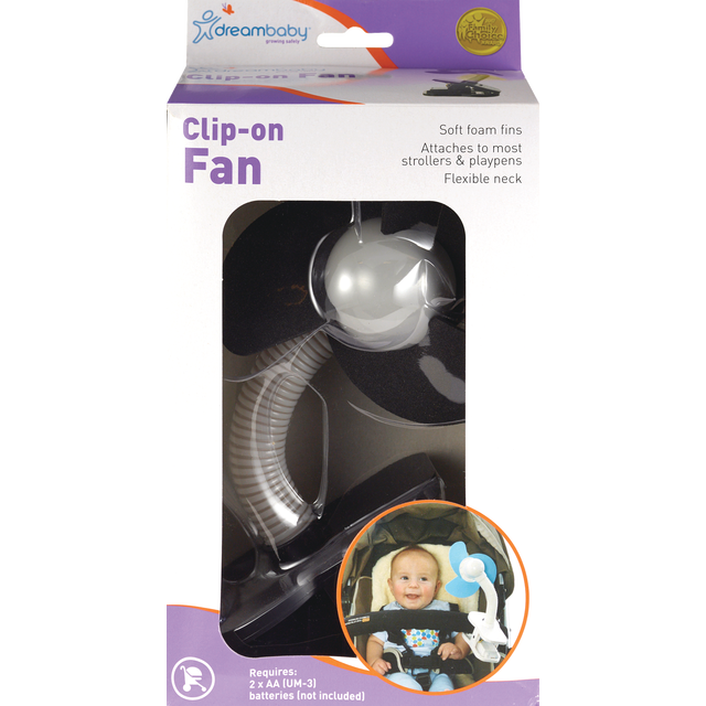 slide 1 of 1, Dreambaby Clip-On Fan Black, 1 ct