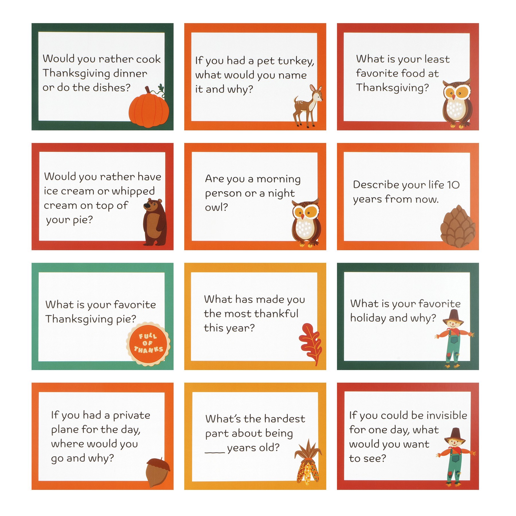 slide 2 of 2, Thanksgiving Conversation Cards, 25ct. By Celebrate It, 25 ct