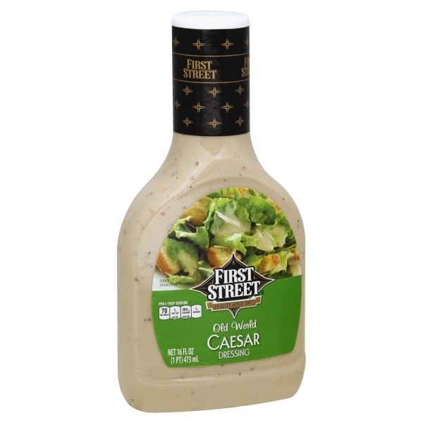 slide 1 of 1, First Street Fs Creamy Cesar Dressing, 16 oz