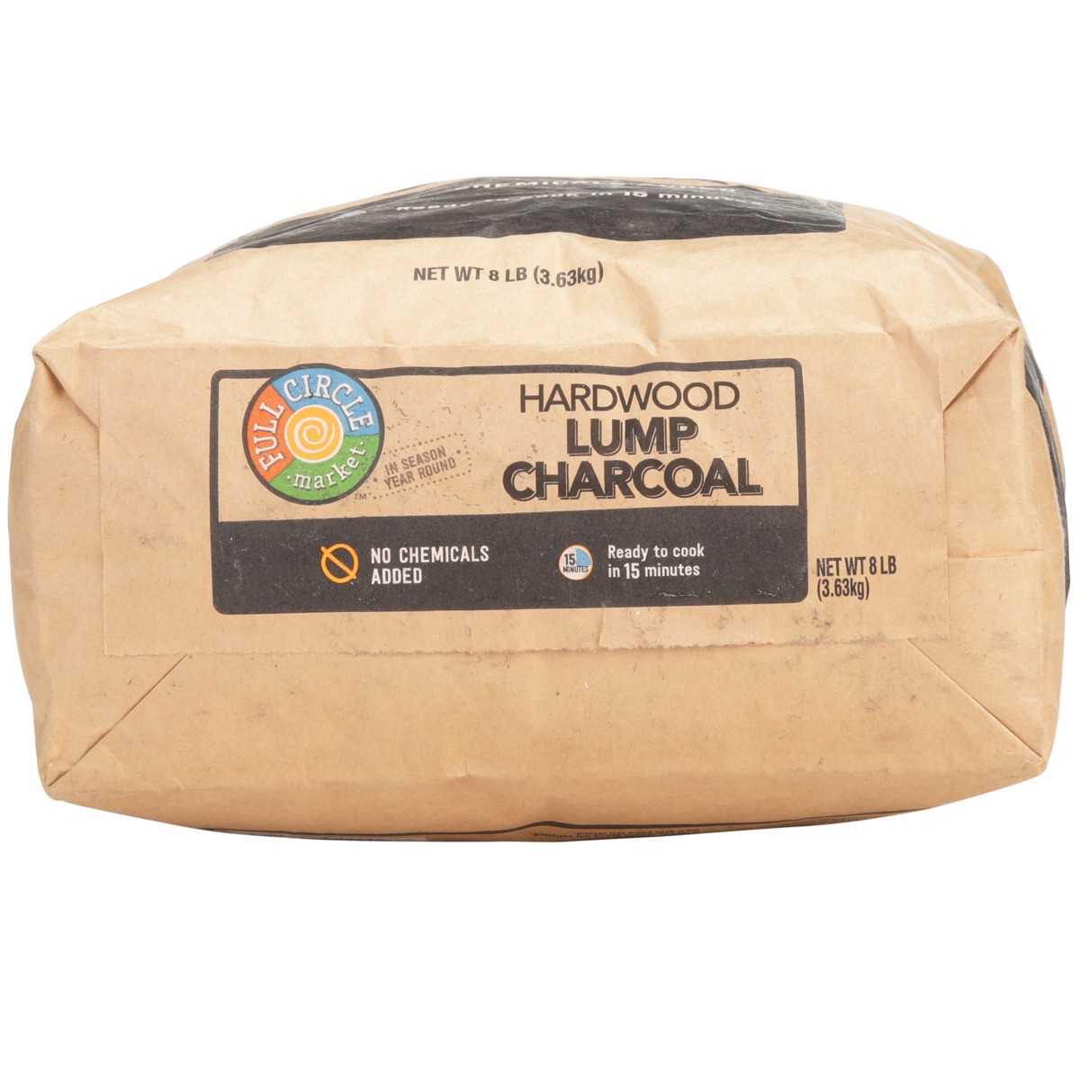 slide 4 of 9, Full Circle Market Hardwood Lump Charcoal, 8 lb