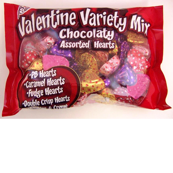 slide 1 of 1, Palmer's Valentine Variety Mix Chocolaty Hearts Bag, 16 oz