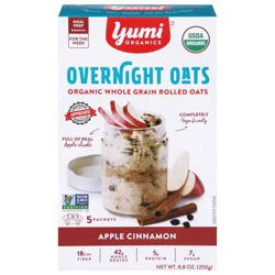 Yumi Organics Organic Whole Grain Rolled Apple Cinnamon Overnight Oats 8.8 oz