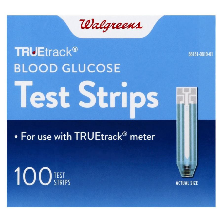 slide 1 of 2, Walgreens True Track Blood Glucose Test Strips, 100 ct