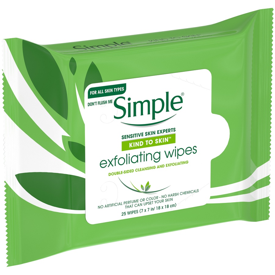 Simple Exfoliating Facial Wipes 25 ct | Shipt