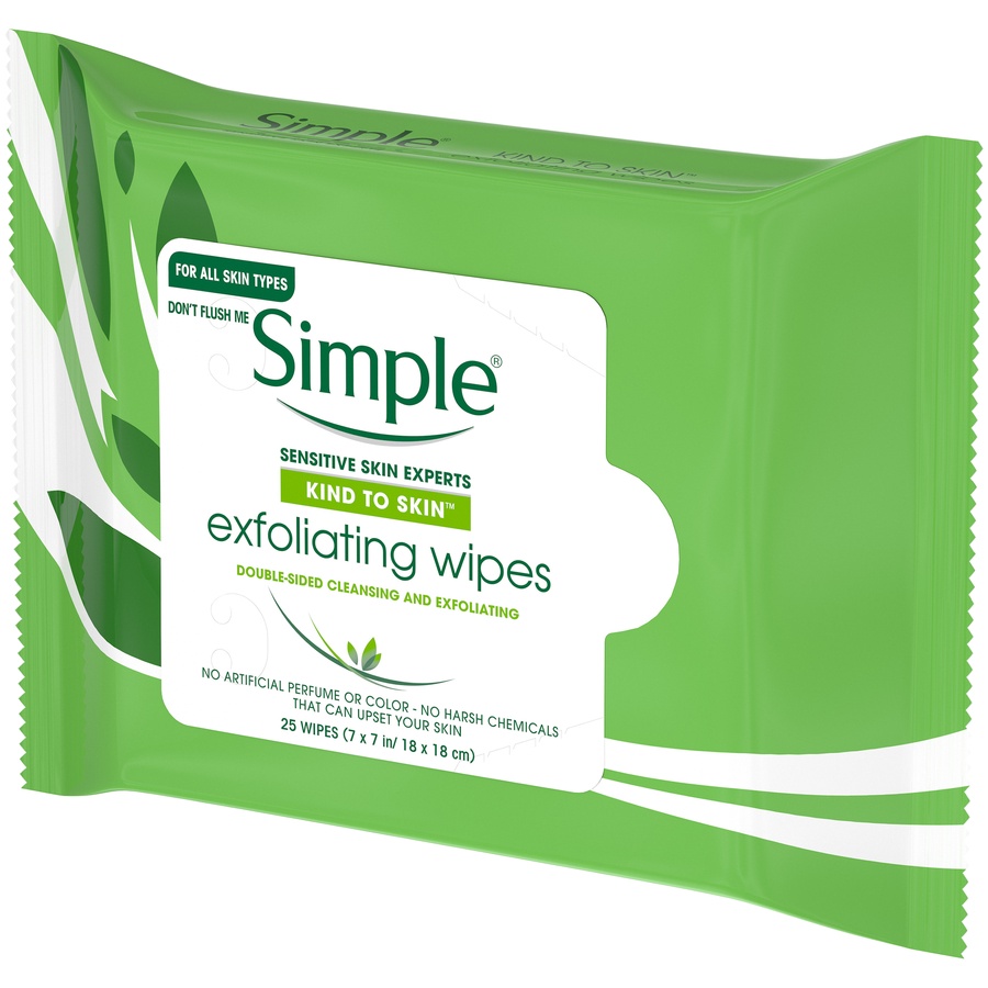 Simple Exfoliating Facial Wipes 25 ct | Shipt