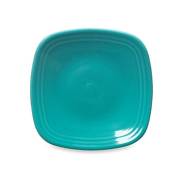 slide 1 of 1, Fiesta Square Salad Plate - Turquoise, 1 ct