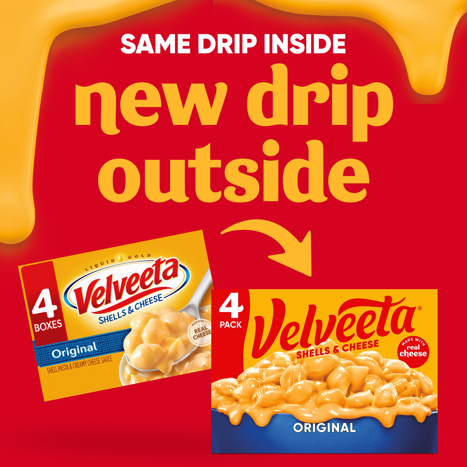 slide 5 of 5, Velveeta Shells & Cheese Original Shell Pasta & Cheese Sauce, 4 ct Pack, 12 oz Boxes, 4 ct