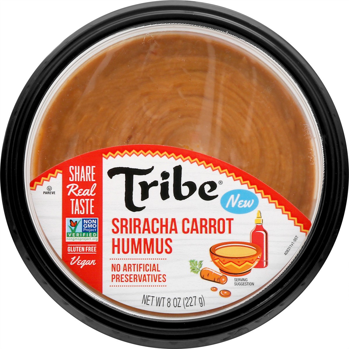 slide 3 of 13, Tribe Sriracha Carrot Hummus 8 oz, 8 oz