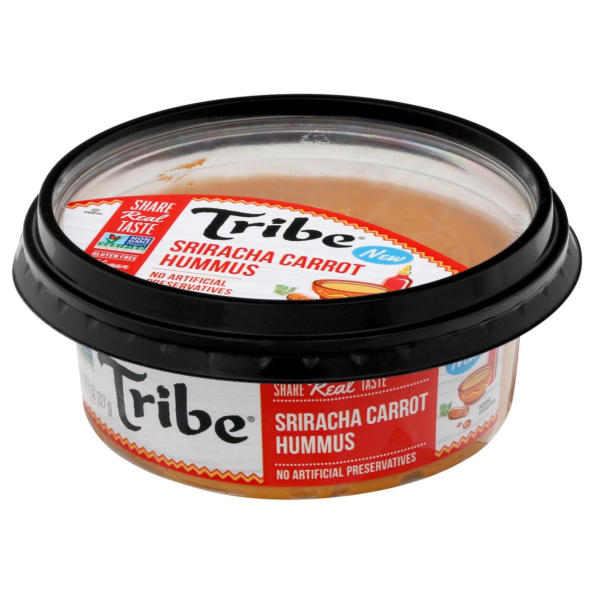 slide 9 of 13, Tribe Sriracha Carrot Hummus 8 oz, 8 oz