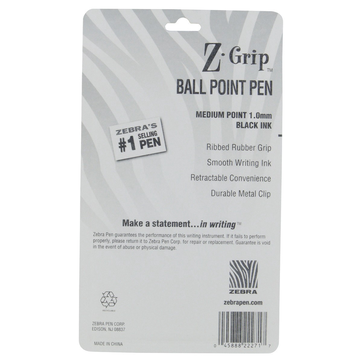 slide 5 of 5, Zebra Z-Grip Retractable Ballpoint Pens, 7 ct