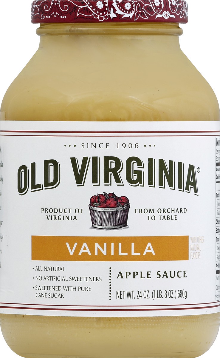 slide 2 of 2, Old Virginia Applesauce - Vanilla, 24 oz