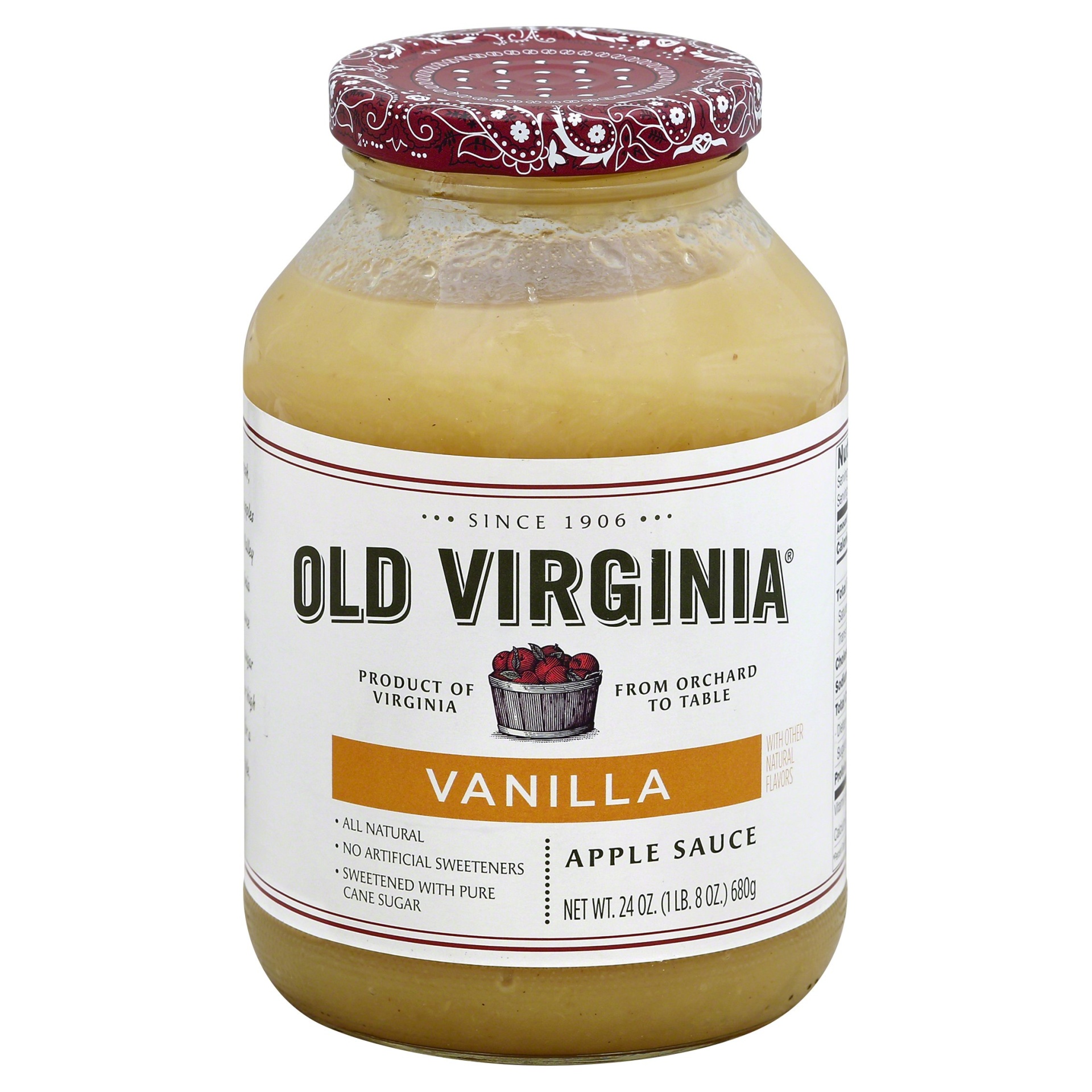 slide 1 of 2, Old Virginia Applesauce - Vanilla, 24 oz