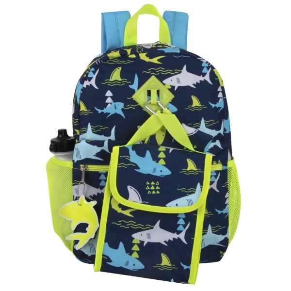 slide 3 of 6, Trailmaker 6-In-1 Backpack Set, Sharks, 1 ct