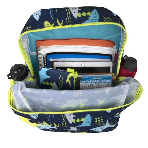 slide 4 of 6, Trailmaker 6-In-1 Backpack Set, Sharks, 1 ct