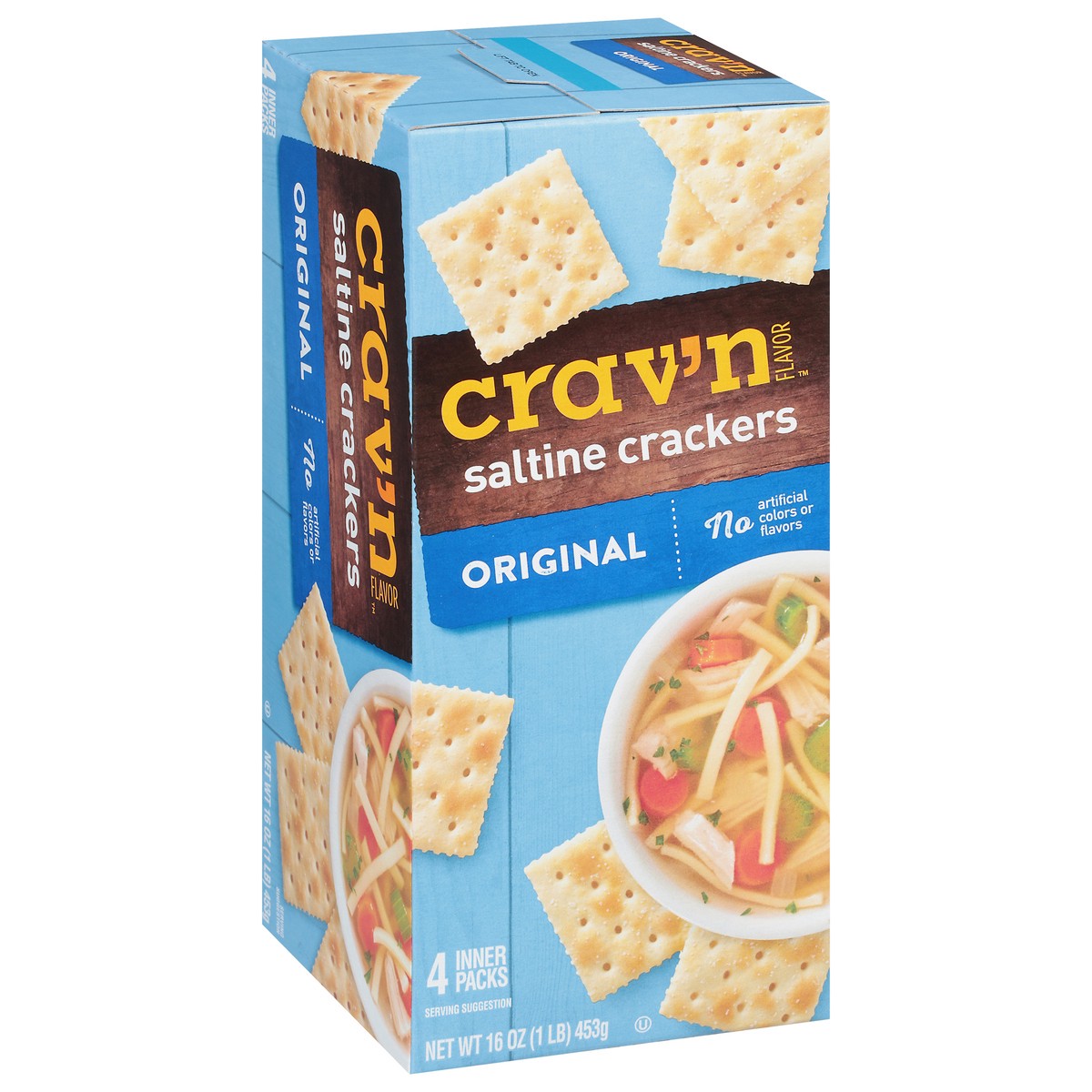 slide 3 of 9, Crav'n Flavor Original Saltine Crackers - 16 oz, 16 oz