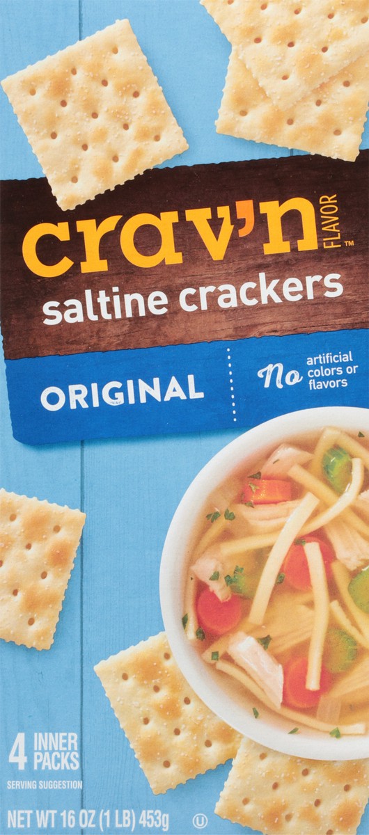 slide 7 of 9, Crav'n Flavor Original Saltine Crackers - 16 oz, 16 oz