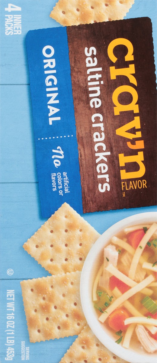 slide 4 of 9, Crav'n Flavor Original Saltine Crackers - 16 oz, 16 oz
