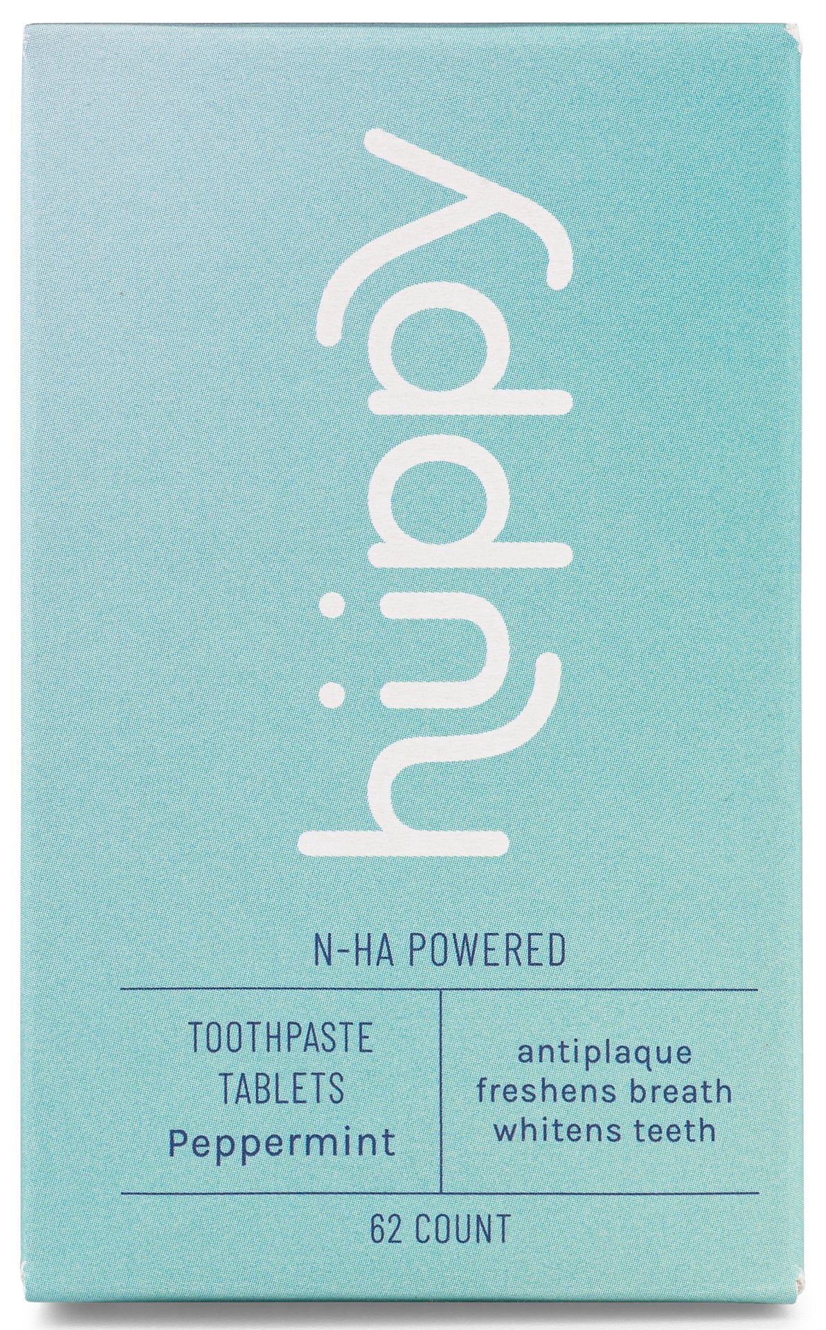 slide 1 of 1, Huppy Peppermint Toothpaste Tablets, 62 ct