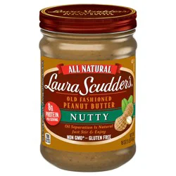 Laura Scudder's All Natural Nutty Peanut Butter, 16 oz. Jar