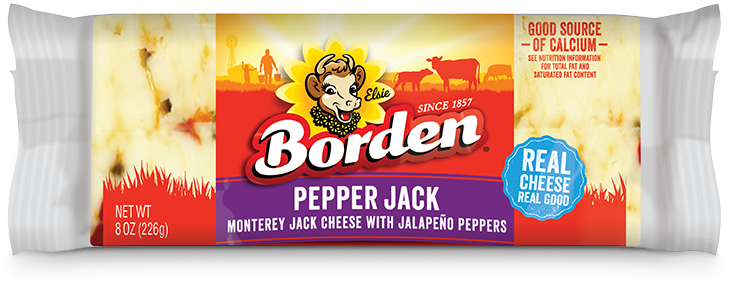 slide 1 of 1, Borden Pepper Jack Chunk, 8 oz