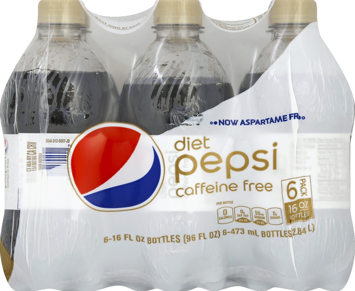 slide 3 of 4, Pepsi Cola, Diet, Caffeine Free- 6 ct, 6 ct