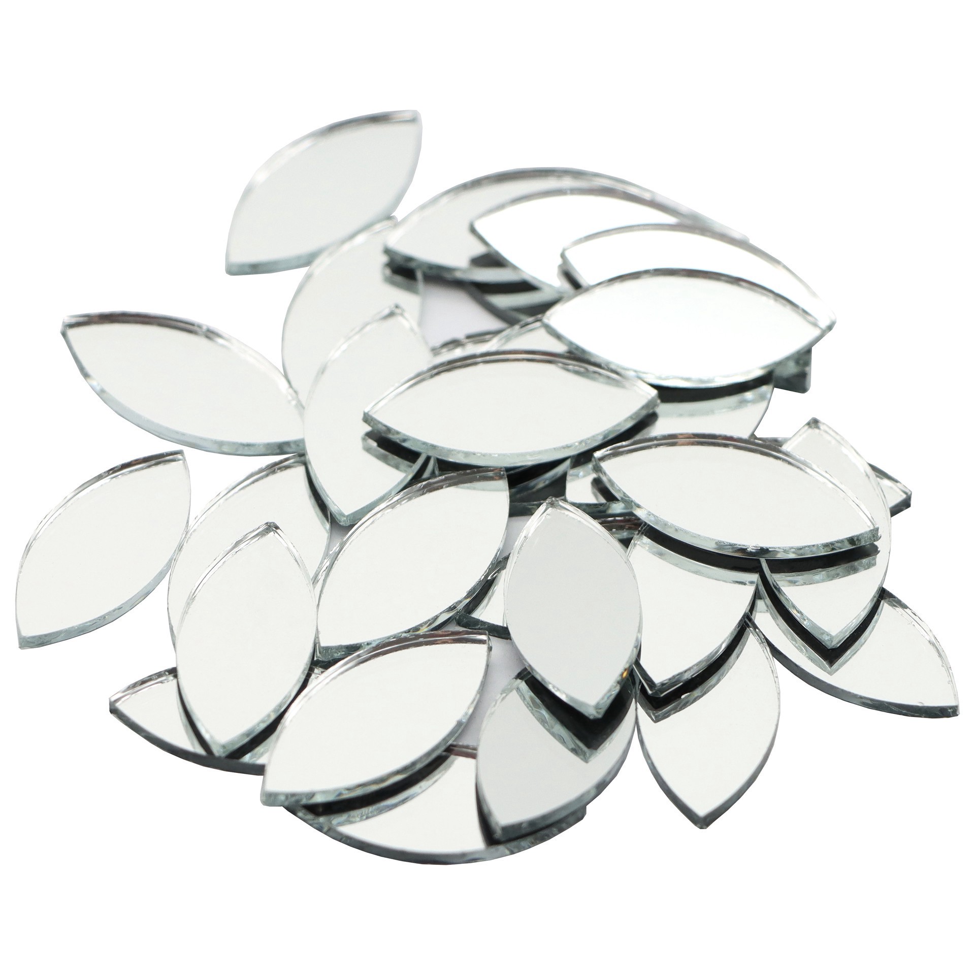 slide 3 of 3, 1" Leaf Glass Mirrors, 50ct. By Make Market, 50 ct