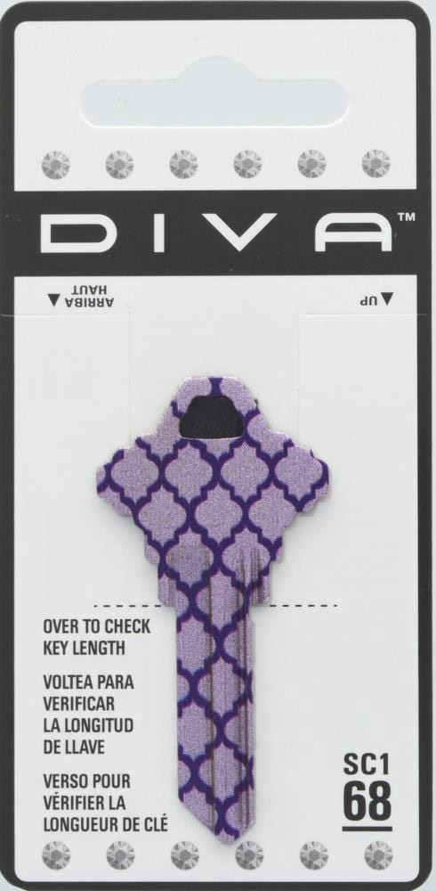 slide 2 of 4, The Hillman Group Diva Metallic Moroccan Key Blank - Gray, 1 ct